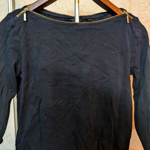 Zipper neckline shirt